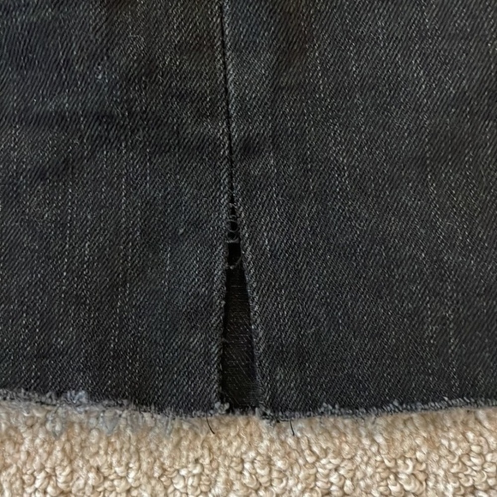 Zadig & Voltaire Juny Used Black Denim Cut Off Skirt - Picture 5 of 8
